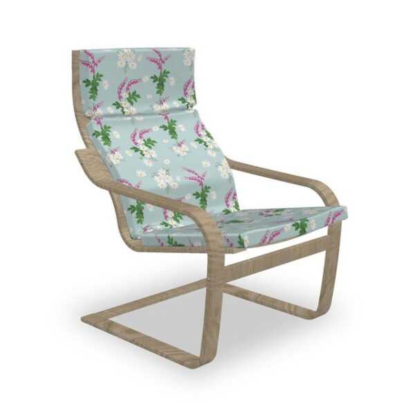 Abakuhaus Stuhlkissen Sitzkissen mit Stuhlkissen mit Hakenschlaufe und Reißverschluss, Frühling Pastel Spring Meadow Motiv