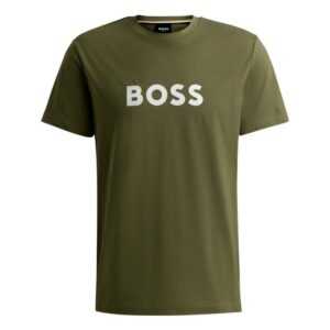 BOSS T-Shirt T-Shirt RN mit großem Markenprint auf der Brust