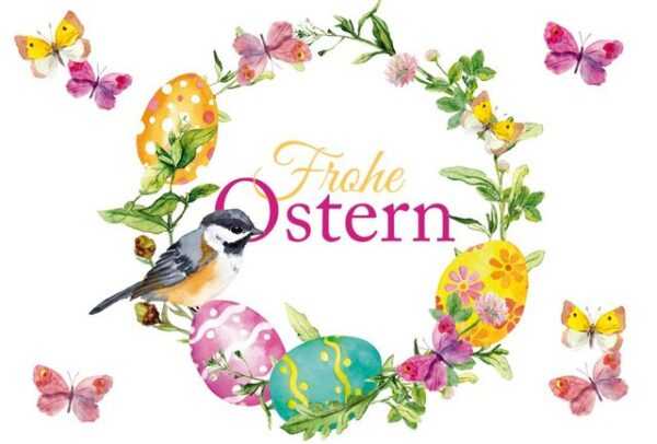 BSB Grußkarten Ostern - Glückwunschkarte im Format 11,5 x 17 cm mit Briefumschlag