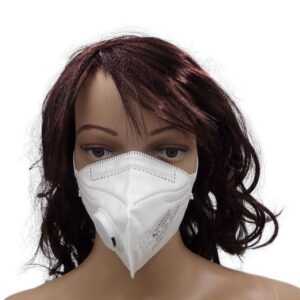 BURI Gesichtsmaske 1x Faltmaske mit Ventil Mundschutz FFP2 NR Schutzmaske