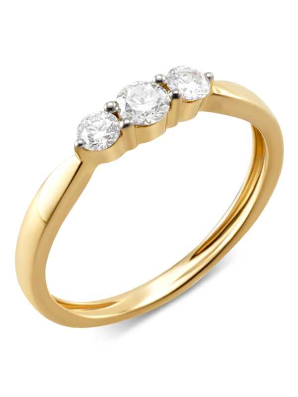 CM Private Diamonds Trilogie-Ring, Brillant, feines Weiß, SI, Gold 585 17 Gold 585