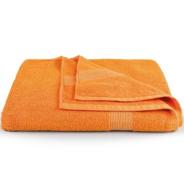 CelinaTex Saunatuch Bari Handtuch Strandlaken Frottee 80x200cm orange, Baumwolle (1-St), bügelfreiformstabilhautsympathischkuschelweichlanglebigsaugstark