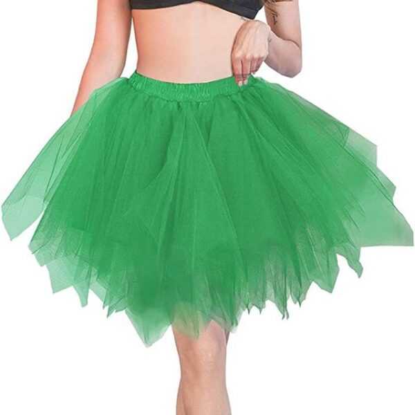 Coonoor Sommerkleid Karneval Damen 80er Puffy Tüllrock Tütü Röcke Tüll Petticoat