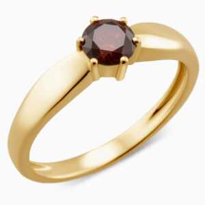 DIAMONDS Solitär-Ring LG Brillant rot 0,50 ct. G585 17 Gelbgold 585