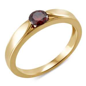 DIAMONDS Solitär-Ring LG-Brillant, rot, 0,50 ct. Zertifikat 20 Gelbgold 585