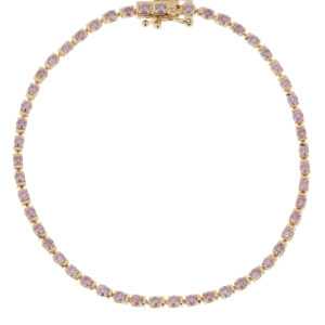 DIAMONDS Tennis-Armband, LG-Brillant, pink, SI, Zert. x Gold 585