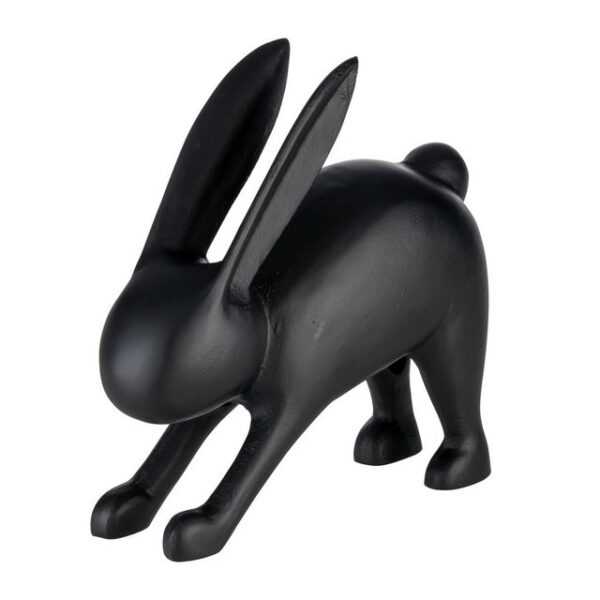 EGLO Living Dekoobjekt Marovato, Deko Ostern Frühling, Osterhase, Aluminium in Schwarz, 15x14,5 cm