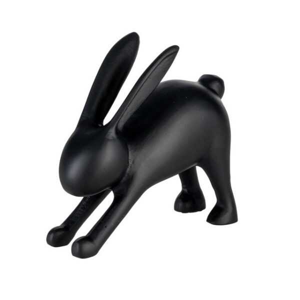 EGLO Living Dekoobjekt Marovato, Deko Ostern Frühling, Osterhase aus Aluminium in Schwarz, 21 cm