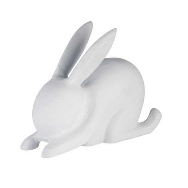 EGLO Living Dekoobjekt Marovato, Deko Ostern Frühling, Osterhase aus Aluminium in Weiß, 15x11,5 cm