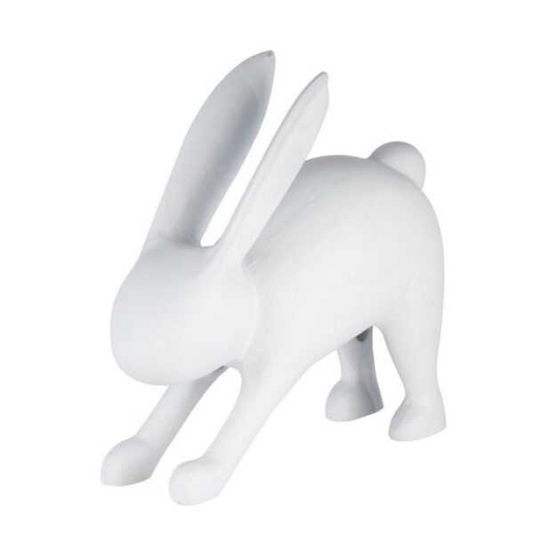 EGLO Living Dekoobjekt Marovato, Deko Ostern Frühling, Osterhase aus Aluminium in Weiß, 15x14,5 cm