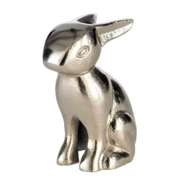 EGLO Living Dekoobjekt Vohilava, Deko Ostern Frühling, Deko Osterhase aus Aluminium in Silber, 15,5 cm