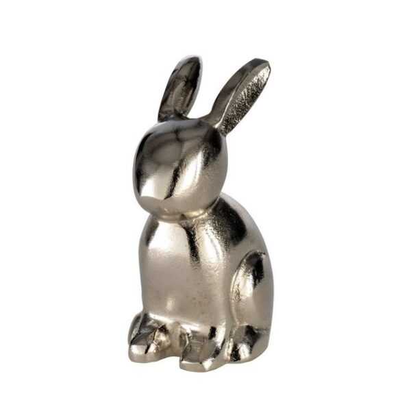 EGLO Living Dekoobjekt Vohilava, Deko Ostern Frühling, Osterhase, Figur aus Aluminium in Silber, 13 cm