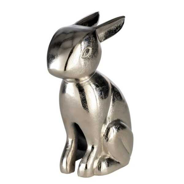 EGLO Living Dekoobjekt Vohilava, Deko Ostern Frühling, Osterhase, Figur aus Aluminium in Silber, 22 cm