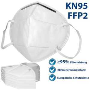 Ecd Germany - 20x FFP2 Atemschutzmaske Mundschutz 4-lagig Weiß