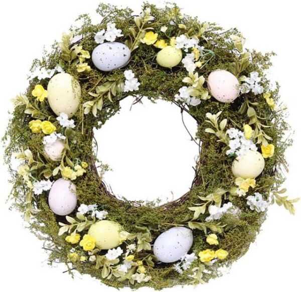 FIDDY Osterkranz Osterei-kranz Osterkranz Anhänger Ostern Wandkunst Dekor Ostern