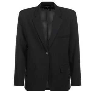 Freshlions Longblazer Freshlions Lockerer Blazer Schwarz M