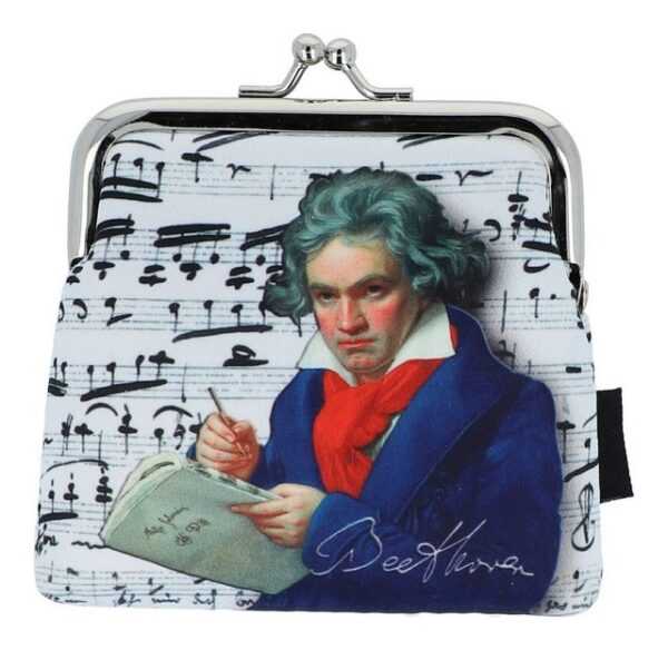 Fridolin Mini Geldbörse (1-tlg), Klick-Geldbörse mit Komponisten-Motiv Ludwig van Beethoven