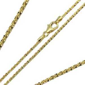 G & J Collier Criss-cross Kette 333 8K Gold 1,4mm 45-60cm edle hochwertige Halskette, Made in Germany