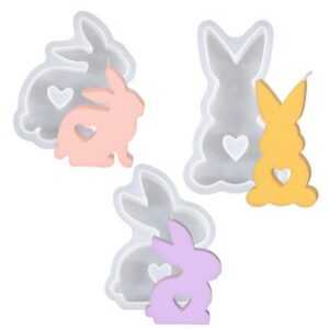 GelldG Osterhase Ostern Hase Silikonform, 3D Kaninchen Gießform, DIY Hasenform