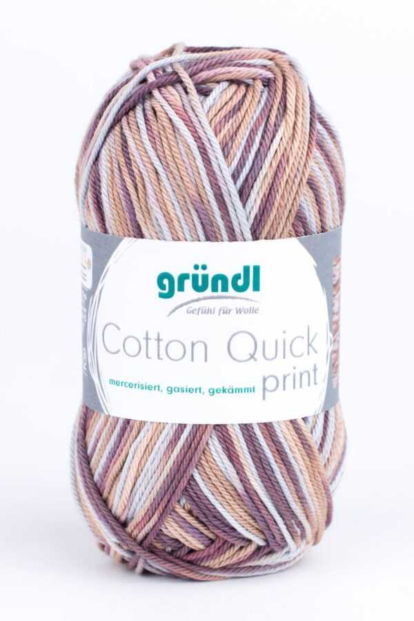 Gründl Wolle Cotton Quick print 50 g braun multicolor
