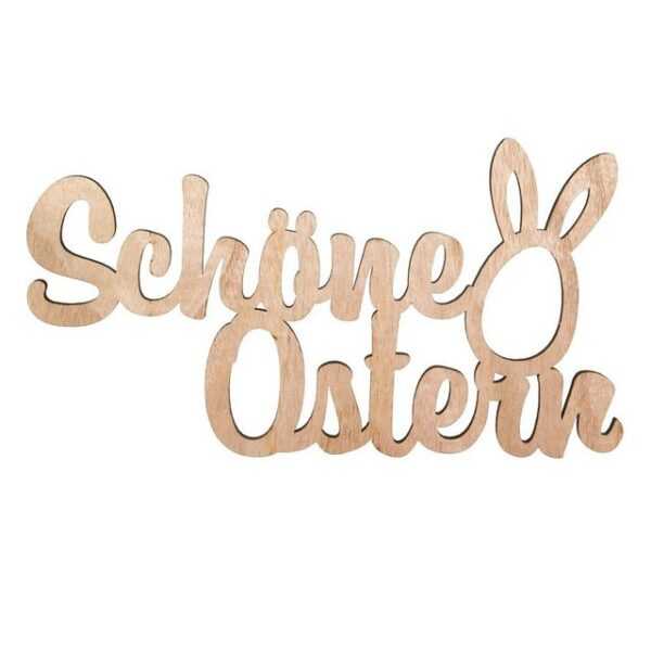 HALBACH Wanddekoobjekt Schriftzug Schöne Ostern, 25,5 cm x 13,5 cm