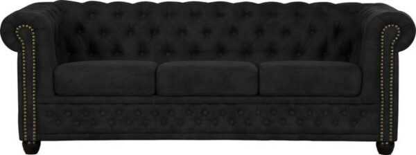 Home affaire Chesterfield-Sofa Rysum, Chesterfield-Optik, in 2 Bezugsqualitäten, 2 Ausf. schnell lieferbar