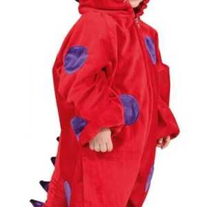 Karneval-Klamotten Kostüm Drachen Kinder rot lila Kinderkostüm mit Kapuze, Drachen-Overall mit Kapuze Jungen Mädchen Kostüm Dinosaurier Jumpsuit