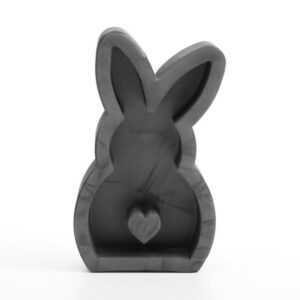 Kreative Feder Silikonform Handgefertigte 3D Silikon-Form "Hase mit Herz", zum Basteln handgegossener Oster-Deko aus Beton, Harz, Wachs...