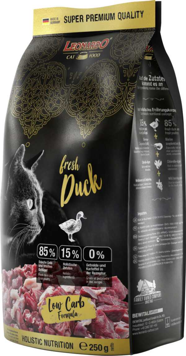 Leonardo Katzentrockenfutter Fresh Duck 250 g