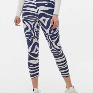 MONACO blue Leggings mit Animalprint 36 navy