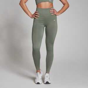 MP Women's Tempo Rib Seamless Leggings - Moss Green - XS