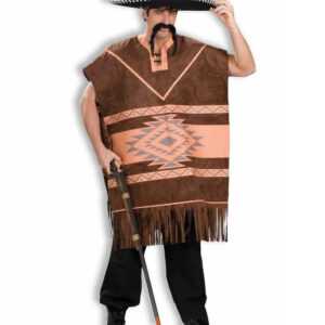 Mexikaner Poncho für Karneval & Western Party