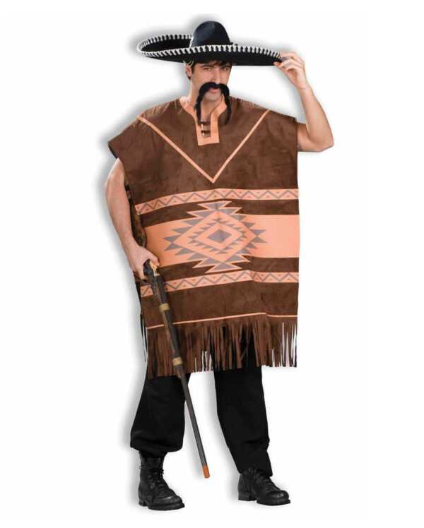 Mexikaner Poncho für Karneval & Western Party