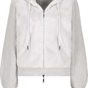 Monari Blusenshirt Strickjacke stone