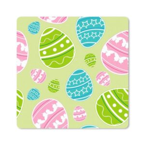 MuchoWow Gaming Mauspad Osterei - Schnittmuster - Ostern (1-St), Mousepad mit Rutschfester Unterseite, Gaming, 40x40 cm, XXL, Großes