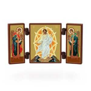 NKlaus Bild Ikone - Auferstehung Jesus Christus Ostern - christliche reise Triptyc, Religion