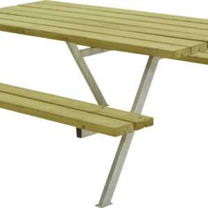 Plus Picknicktisch Alpha Stahl-Holz 177 x 185 x 73 cm natur