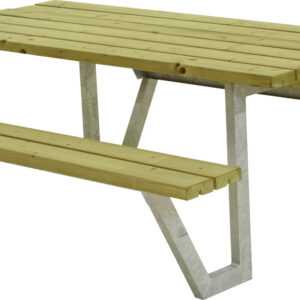 Plus Picknicktisch Wega Stahl-Holz 177 x 161 x 73 cm natur