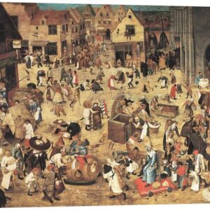 Posterlounge Acrylglasbild Pieter Brueghel d.J., Kampf zwischen Karneval und Fasten, Mädchenzimmer Kindermotive