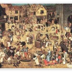 Posterlounge Poster Pieter Brueghel d.J., Kampf zwischen Karneval und Fasten, Kindergarten Malerei