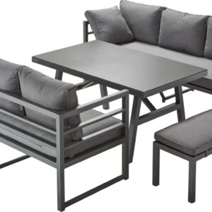 Primaster Aluminium-Dining-Loungeset Riva inkl. Sitz- und Rückenkissen