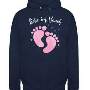 Quattro Formatee Kapuzenpullover Liebe im Bauch Schwangerschaft - Mama Muttertag Mutter Unisex Hoodie (1-tlg)