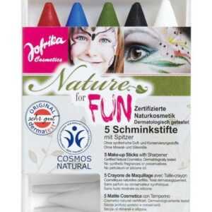 Rubie's Theaterschminke Naturkosmetik Schminkstifte 5 Farben, Hautfreundliches Schminkset für Karneval & Fasching