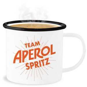 Shirtracer Becher Team Aperol Spritz JGA Mädelsabend Spritztour Aperol Geschenk, Stahlblech, Karneval und Fasching Deko