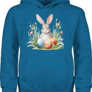 Shirtracer Hoodie Hase mit Ostereiern Geschenk Ostern