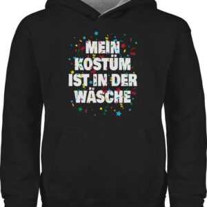 Shirtracer Hoodie Mein Kostüm ist in der Wäsche Konfetti Karneval & Fasching