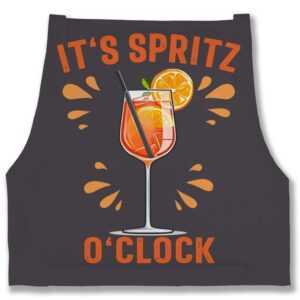 Shirtracer Kochschürze Its Spritz o Clock Lustiges Geschenk Aperol Spritz Kostüm Fasching Ape, (1-tlg), Karneval & Fasching