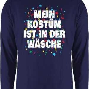 Shirtracer Rundhalsshirt Mein Kostüm ist in der Wäsche Konfetti Karneval & Fasching