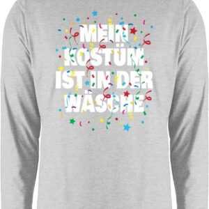 Shirtracer Rundhalsshirt Mein Kostüm ist in der Wäsche Konfetti Karneval & Fasching