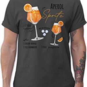 Shirtracer T-Shirt Aperol Spritz Rezept Lustig Geschenk Aperolfan Aperol Fanartikel Karneval & Fasching